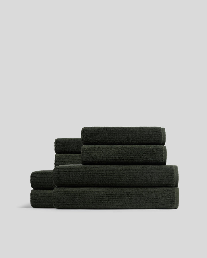 4+4 Soft Rib Bath Bundle - Evergreen